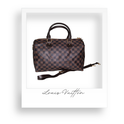 Brown Checkered Purse