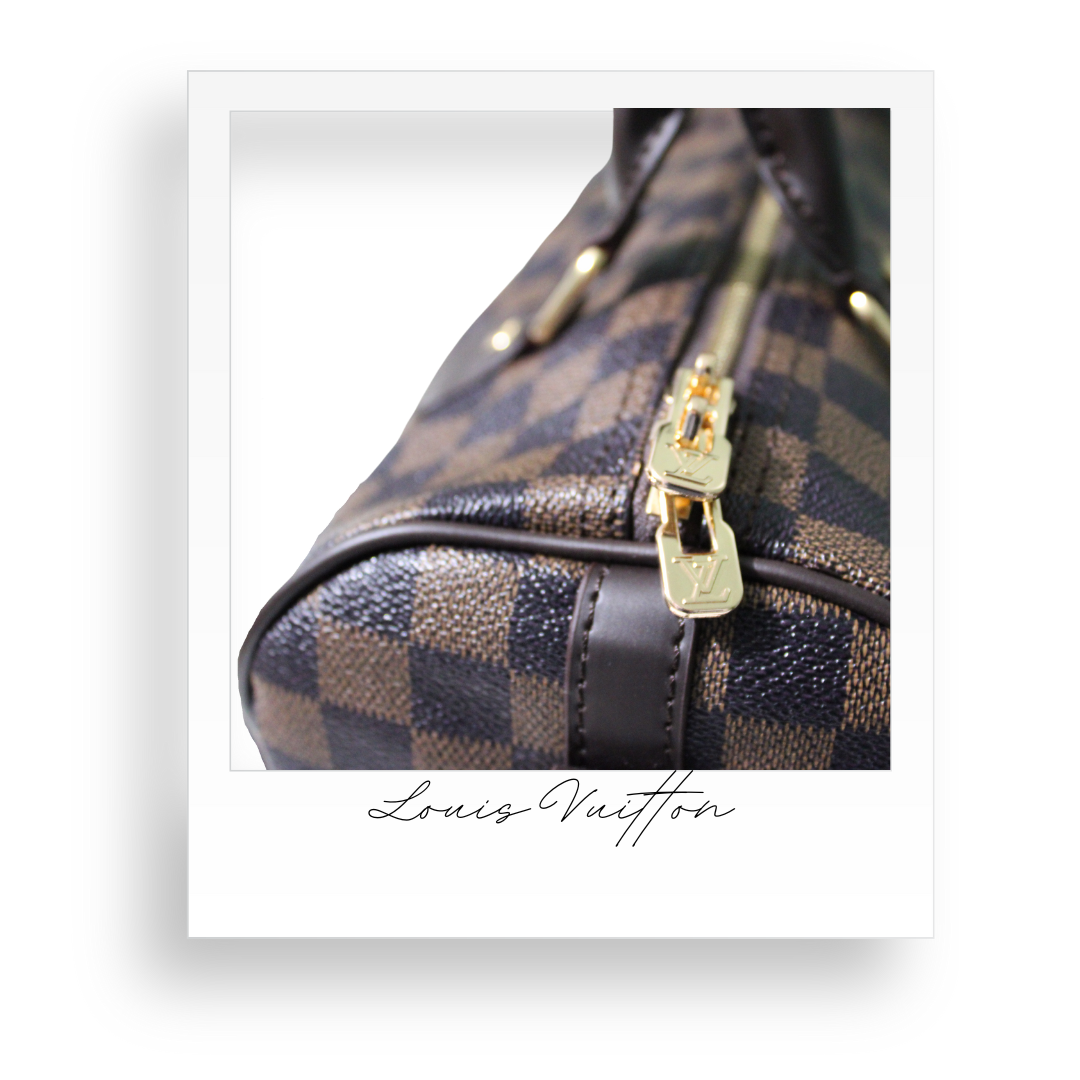 Brown Checkered Purse